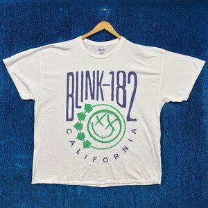 Blink-182 California Rock Oversized White T-Shirt Size L/XL